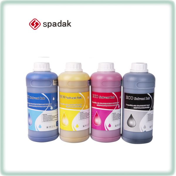 Spadak environmentally friendly weak solvent ink, leather environmentally friendly weak solvent ink, advertising car sticker PP back adhesive printing ink, Epson i3200/XP/DX 5 series nozzle universal weak solvent ink, bright color, smooth, 19 years old ink factory products